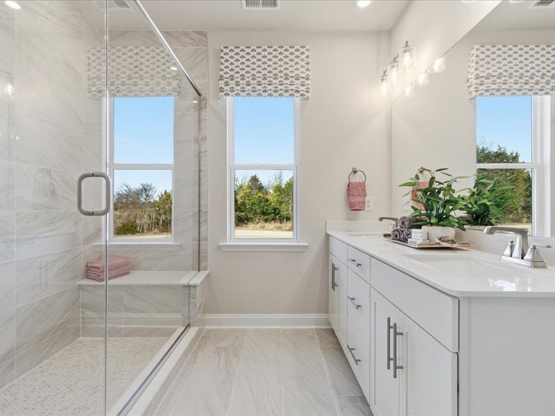 Representative furnished interior of a home built from the York by Tri Pointe Homes in Grahym at Southbridge, Fort Mill (Image 30). Representative furnished interior of a home built from the York by Tri Pointe Homes in Grahym at Southbridge, Fort Mill (Image 30).
