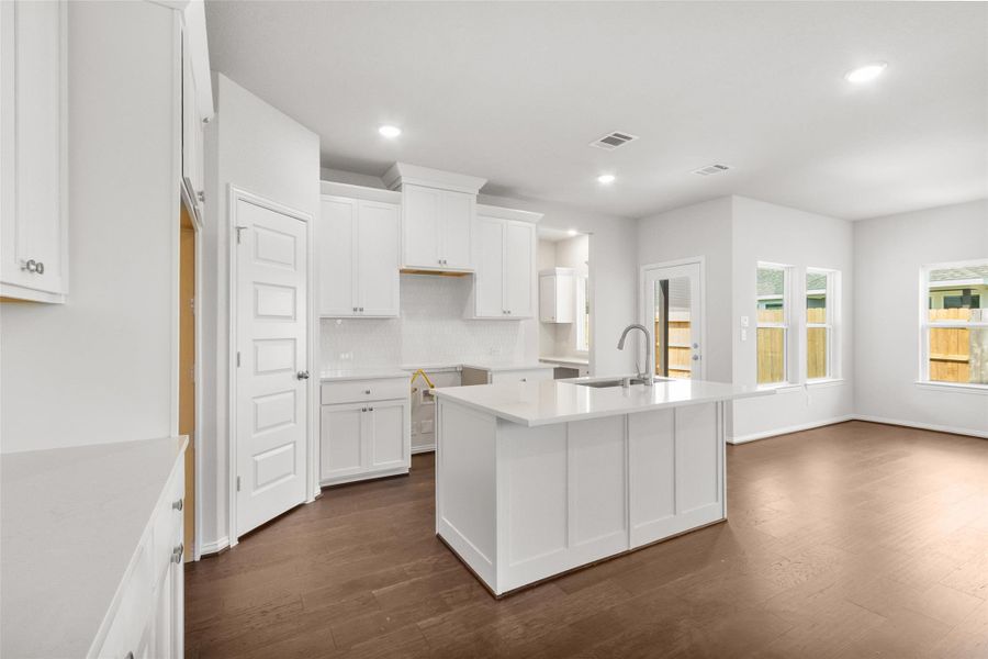 Furnished interior view inside a new home in Park at Eldridge, Sugar Land (Image 7). Furnished interior view inside a new home in Park at Eldridge, Sugar Land (Image 7).
