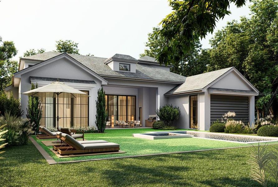 Front exterior of a new home in , Winter Park, FL, highlighting curb appeal (Image 12). Front exterior of a new home in , Winter Park, FL, highlighting curb appeal (Image 12).