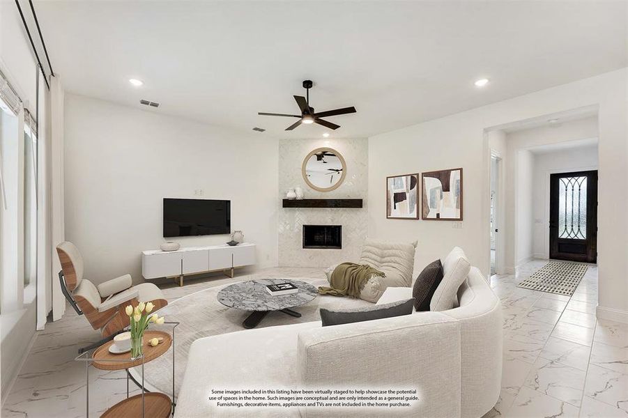 Furnished interior view inside a new home in Ridgepoint, Midlothian (Image 9).