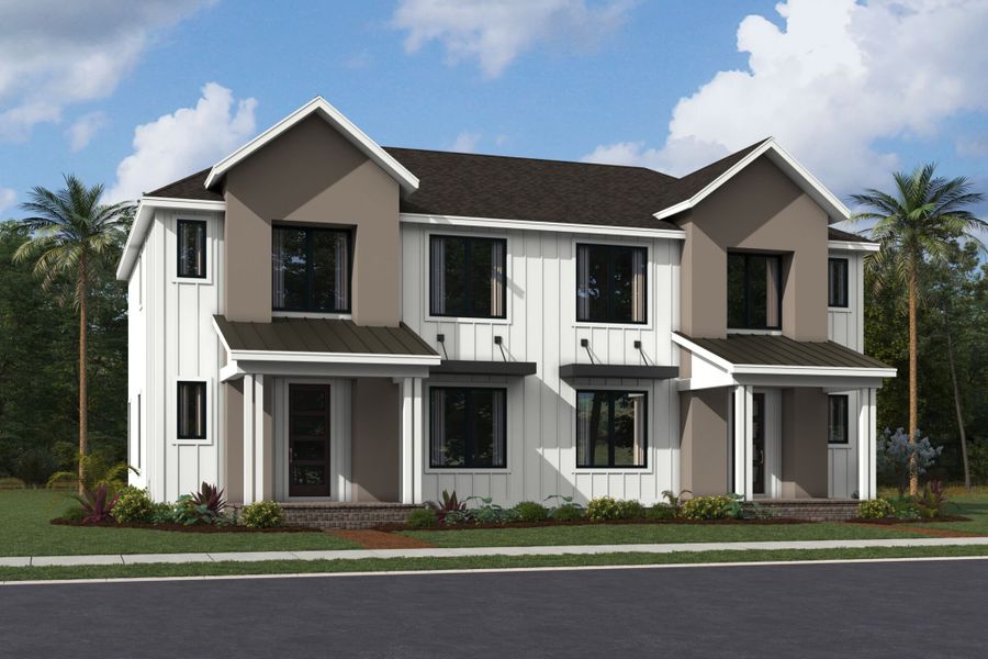 Representative exterior photo of a completed home built from the Paris by Mattamy Homes in Newfield, Palm City, FL (Image 16). Representative exterior photo of a completed home built from the Paris by Mattamy Homes in Newfield, Palm City, FL (Image 16).