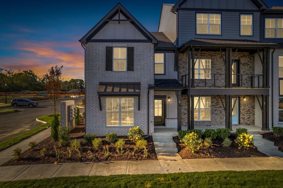 Front exterior of a new home in Anderson Park, Hendersonville, TN, highlighting curb appeal (Image 21).