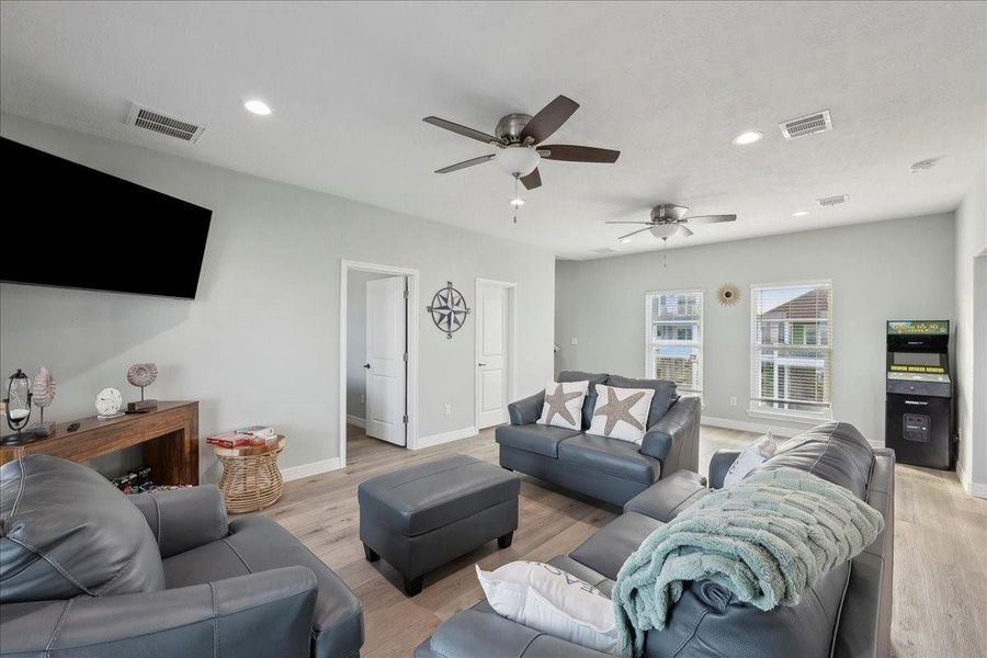 Furnished interior view inside a new home in , Crystal Beach (Image 26). Furnished interior view inside a new home in , Crystal Beach (Image 26).