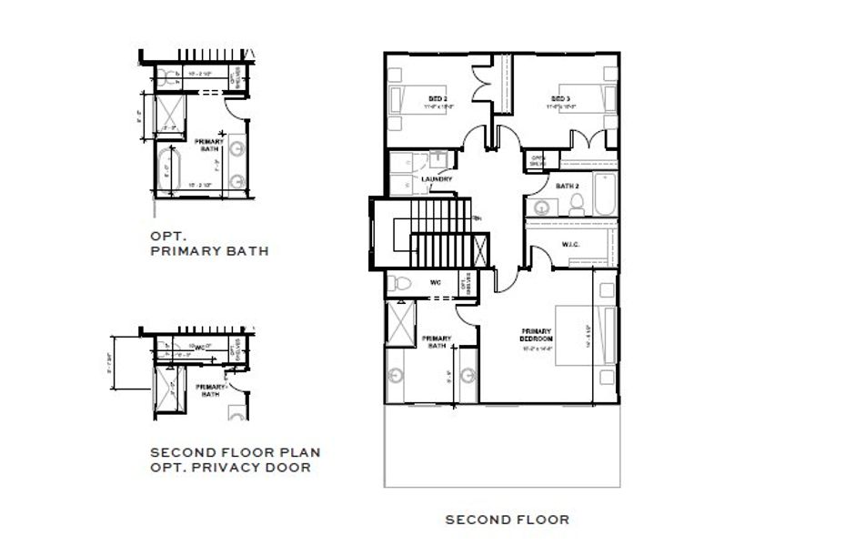 2D floor plan layout for the Awake by New Leaf Builders in Vineyard Lakes, Johns Island, SC (Image 3).