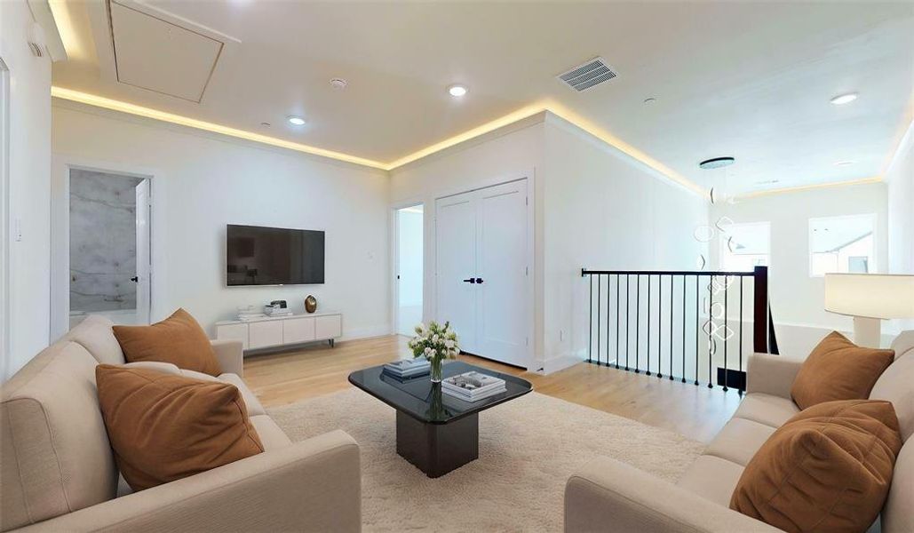 Furnished interior view inside a new home in , Irving (Image 7). Furnished interior view inside a new home in , Irving (Image 7).