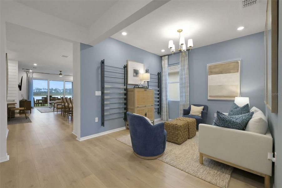 Furnished interior view inside a new home in Creekside Run at Babcock Ranch, Punta Gorda (Image 13).