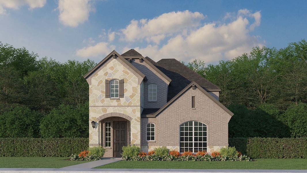 Plan 1403 Elevation A with Stone Plan 1403 Elevation A with Stone