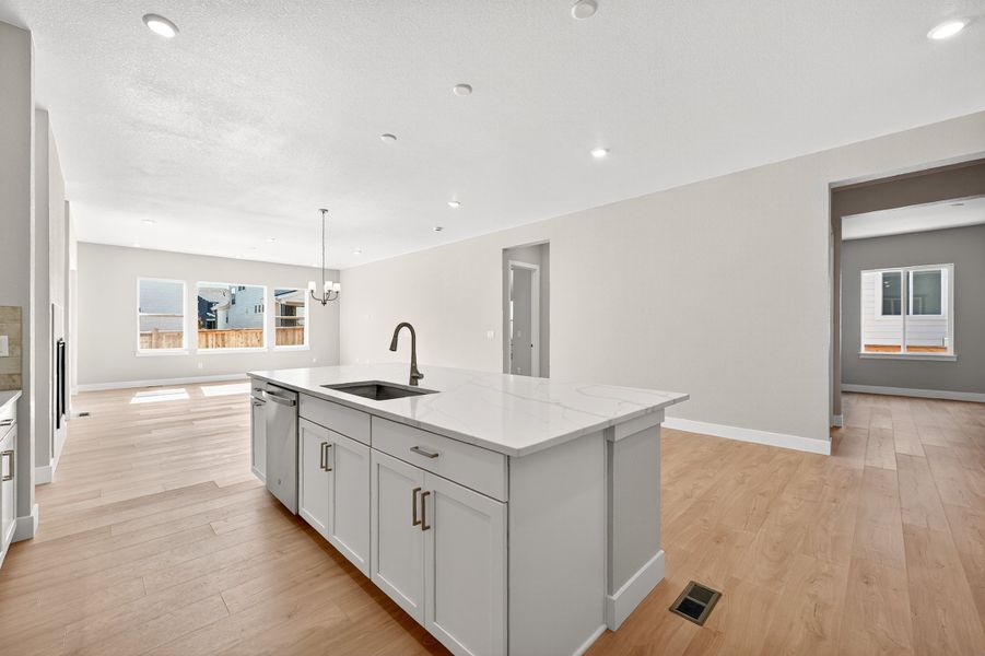 Furnished interior view inside a new home in Trailstone, Arvada (Image 15).