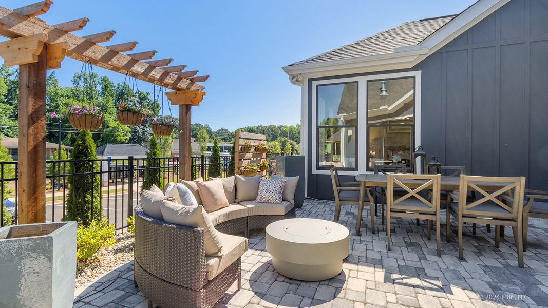 Representative exterior details of a home built from the Promenade by Epcon Communities in The Courtyards at Bailey Farms, Dacula (Image 3).