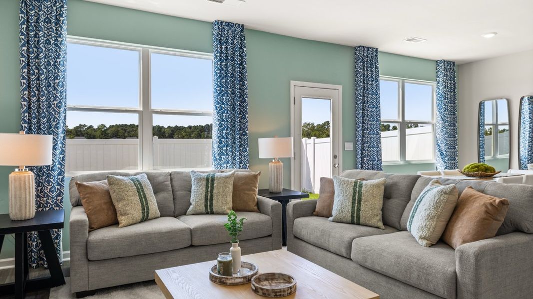 Representative furnished interior of a home built from the Tatum by D.R. Horton in Highland Hills, Graniteville (Image 8).