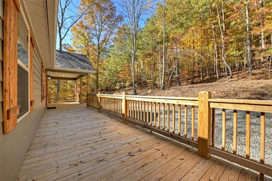 Exterior details and patio area of a home in , Ellijay (Image 19).