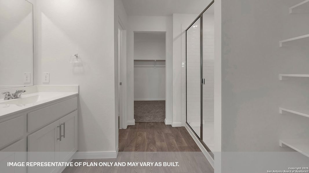 Furnished interior view inside a new home in Trace, San Marcos (Image 6).