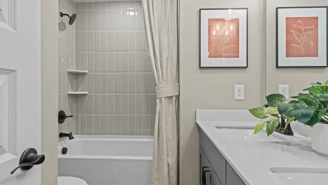 Furnished interior view inside a new home in North First Street Townes, Mebane (Image 23).