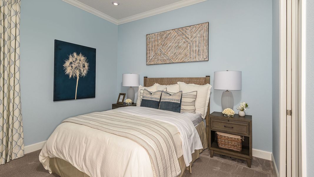 Furnished interior view inside a new home in Esplanade at Tradition, Port St. Lucie (Image 14). Furnished interior view inside a new home in Esplanade at Tradition, Port St. Lucie (Image 14).