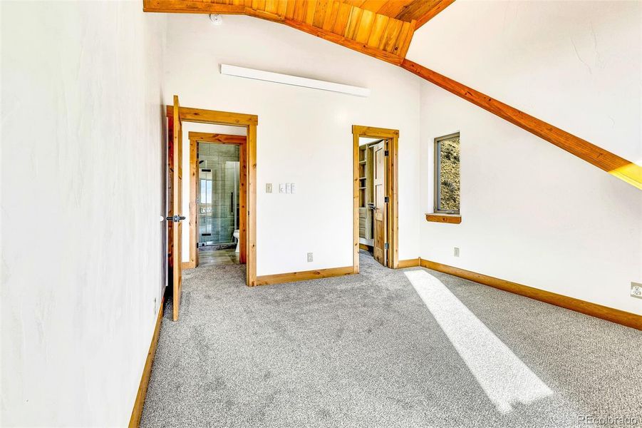 Upper level bedroom with large walk in closet