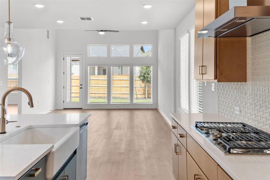 Furnished interior view inside a new home in Heritage, Dripping Springs (Image 6).