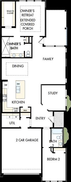 2D floor plan layout of this home in Encore at Chatham Park – Villa Series, Pittsboro, NC (Image 2). 2D floor plan layout of this home in Encore at Chatham Park – Villa Series, Pittsboro, NC (Image 2).