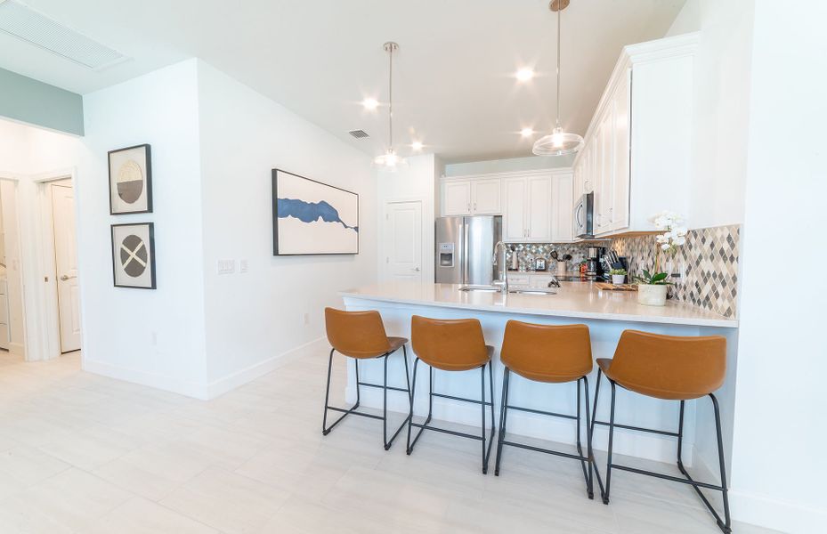 Kitchen island with room for bar stools