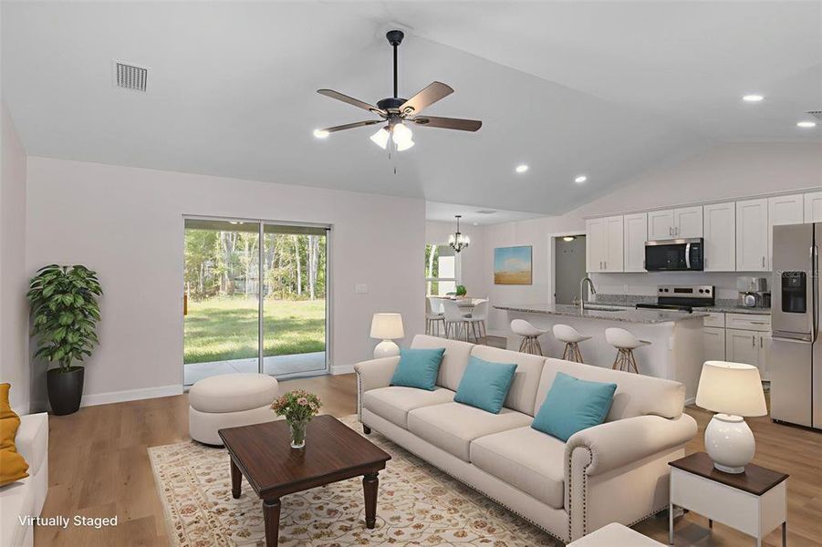 Furnished interior view inside a new home in , Citrus Springs (Image 11).