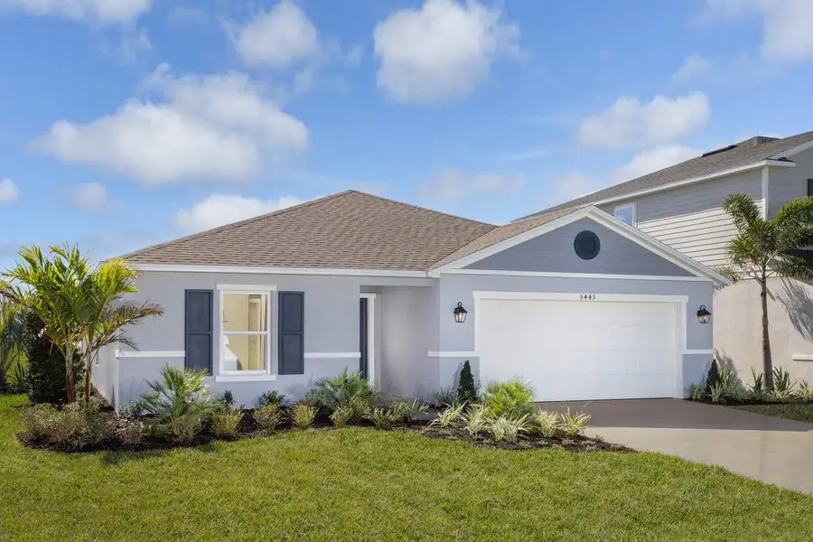 Representative exterior photo of a completed home built from the Plan 1989 Modeled by KB Home in Pepper Grove II, Palmetto, FL (Image 13). Representative exterior photo of a completed home built from the Plan 1989 Modeled by KB Home in Pepper Grove II, Palmetto, FL (Image 13).