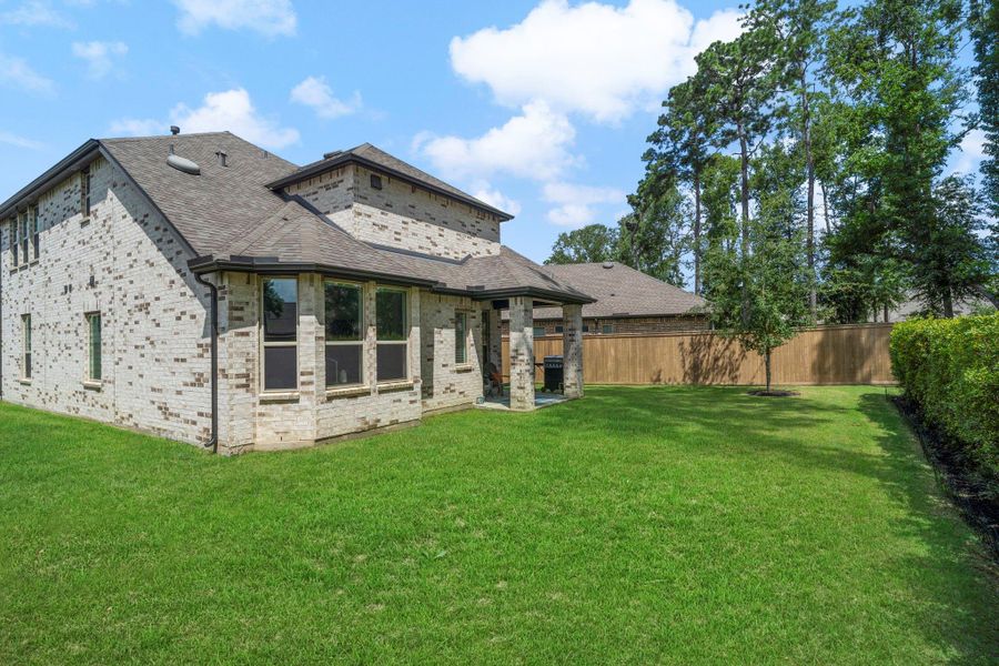 Oversized lot with stained fence Oversized lot with stained fence