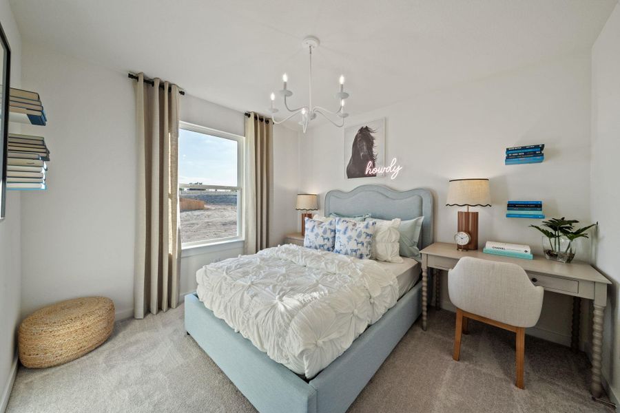 Photo of Pulte model home with same floor plan, not of actual home listed.