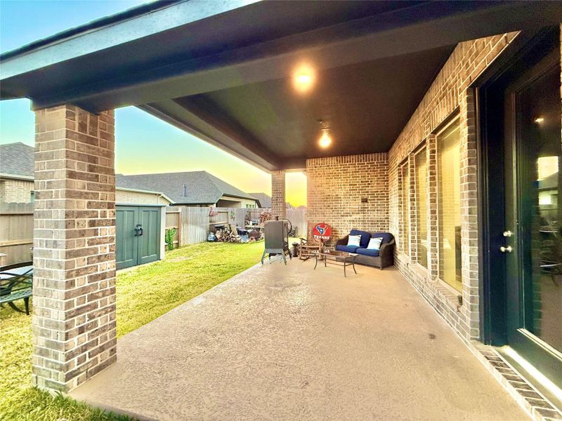 Exterior details and patio area of a home in The Grand Prairie, Hockley (Image 4).