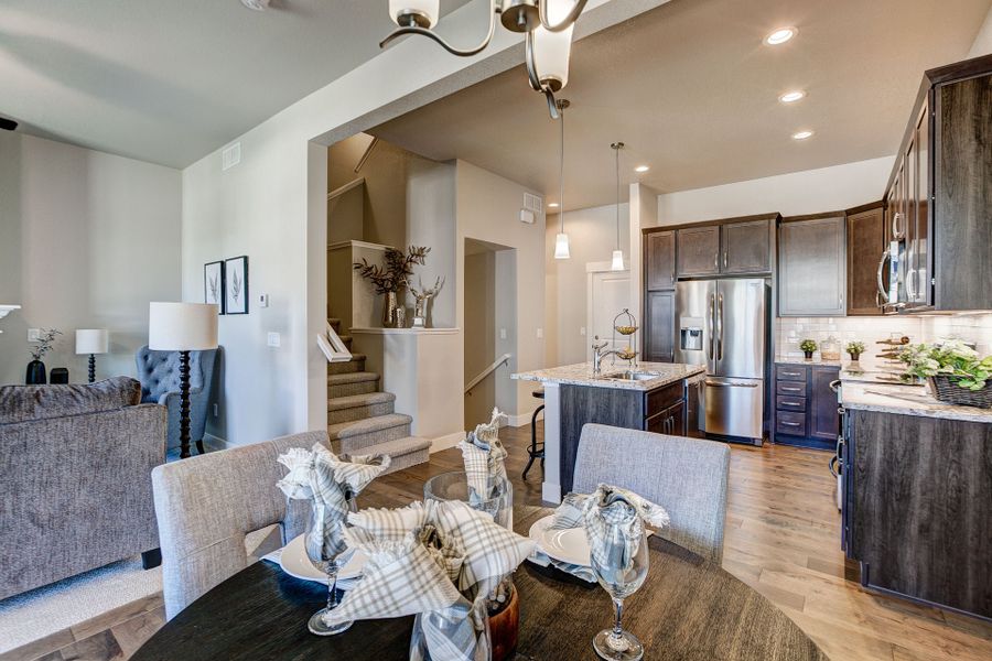 Representative furnished interior of a home built from the The Camden by Landmark Homes in The Lakes at Centerra, Loveland (Image 8). Representative furnished interior of a home built from the The Camden by Landmark Homes in The Lakes at Centerra, Loveland (Image 8).
