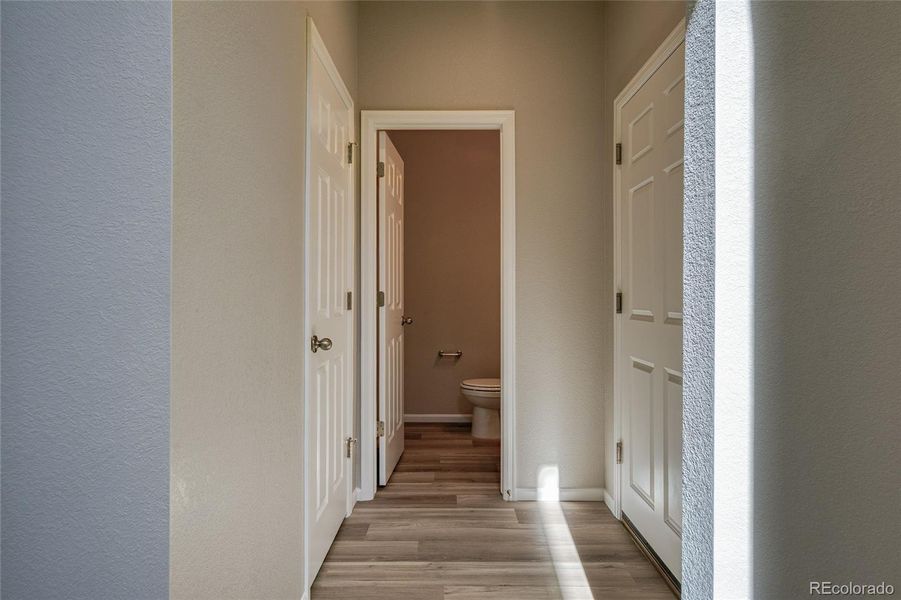 Garage Entrance into home and 1/2 Bath