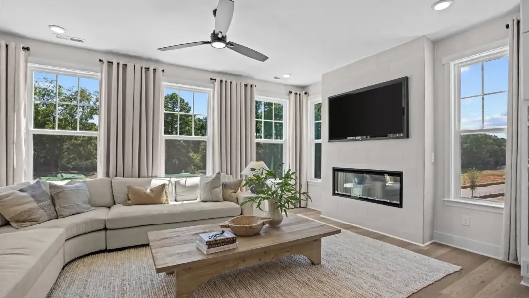 Furnished interior view inside a new home in Bayberry, Raleigh (Image 10). Furnished interior view inside a new home in Bayberry, Raleigh (Image 10).