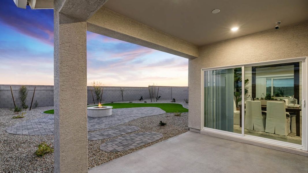 Exterior details and patio area of a home in Desert Moon Estates, Buckeye (Image 2).