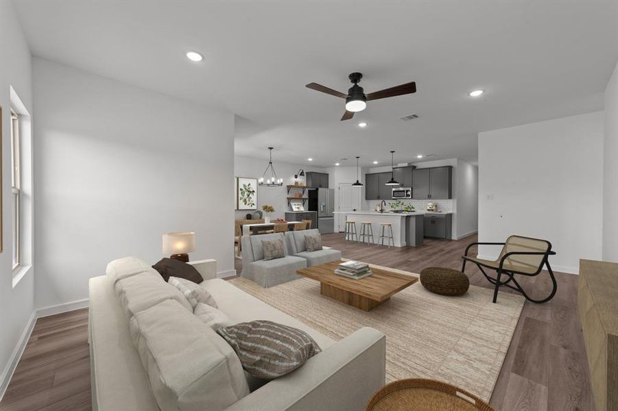 Furnished interior view inside a new home in Caldwell Lakes, Dallas (Image 6). Furnished interior view inside a new home in Caldwell Lakes, Dallas (Image 6).