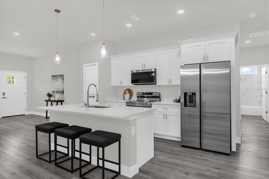Furnished interior view inside a new home in , Dunnellon (Image 9).