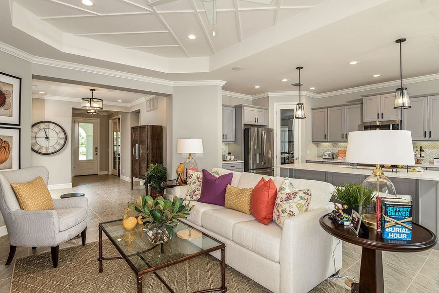 Representative furnished interior of a home built from the Starlight by Neal Communities in Verandah, Fort Myers (Image 7). Representative furnished interior of a home built from the Starlight by Neal Communities in Verandah, Fort Myers (Image 7).