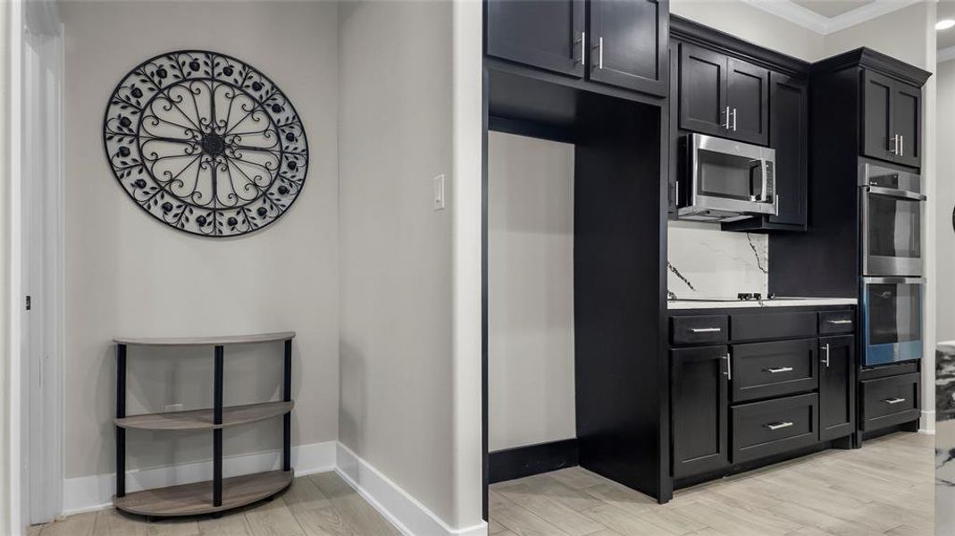 Bird's eye view of a nearby body of water