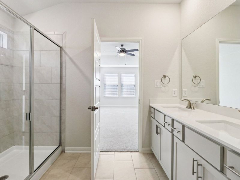 Furnished interior view inside a new home in Estancia Ranch - Classic Series, San Antonio (Image 8).