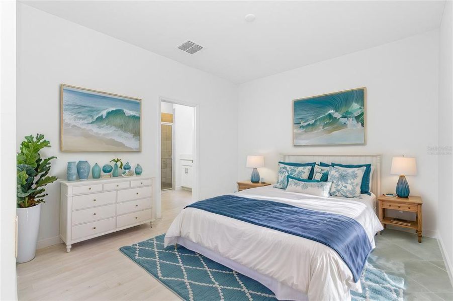 Furnished interior view inside a new home in Island Lakes at Coco Bay: Villas, Englewood (Image 9).