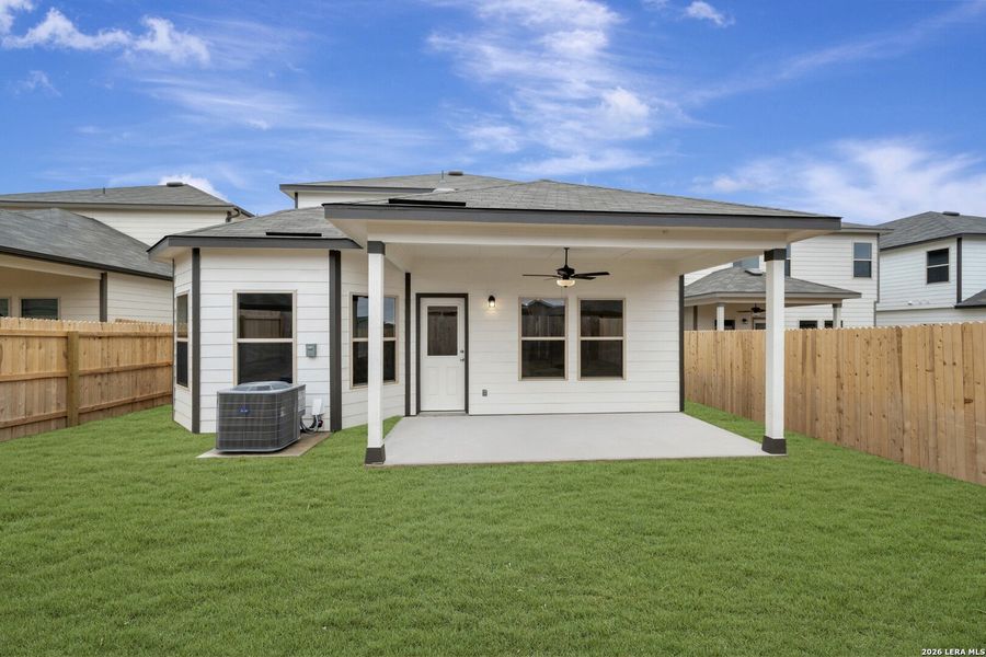 Exterior details and patio area of a home in Park Place, New Braunfels (Image 23).