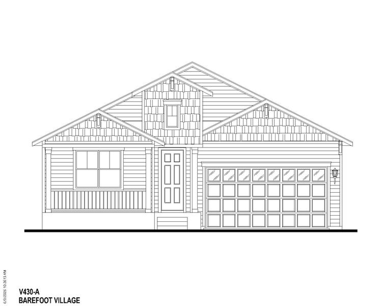 Plan V430 BV Elevation A Plan V430 BV Elevation A
