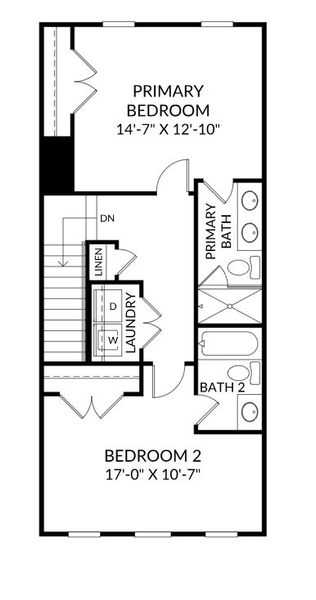 2D floor plan layout for the The Armfield by Stanley Martin Homes in Essence at Elms Glen Townhomes, Ladson, SC (Image 5). 2D floor plan layout for the The Armfield by Stanley Martin Homes in Essence at Elms Glen Townhomes, Ladson, SC (Image 5).