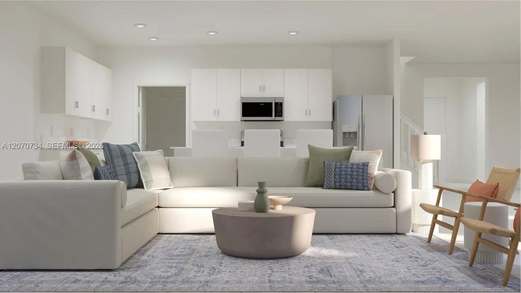 Furnished interior view inside a new home in , Miami (Image 12). Furnished interior view inside a new home in , Miami (Image 12).