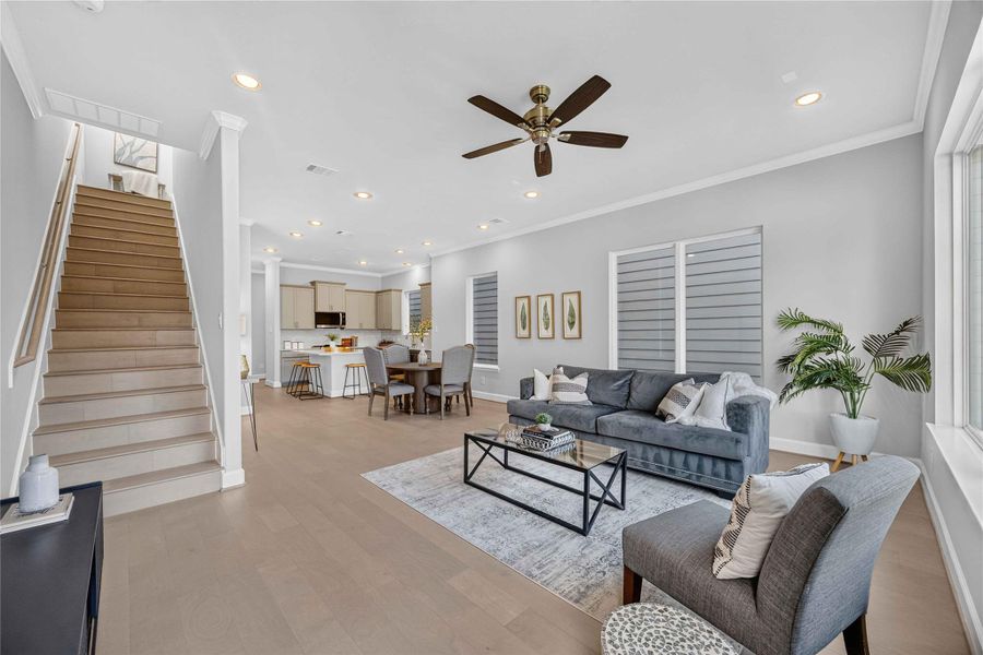 Furnished interior view inside a new home in , Houston (Image 31).