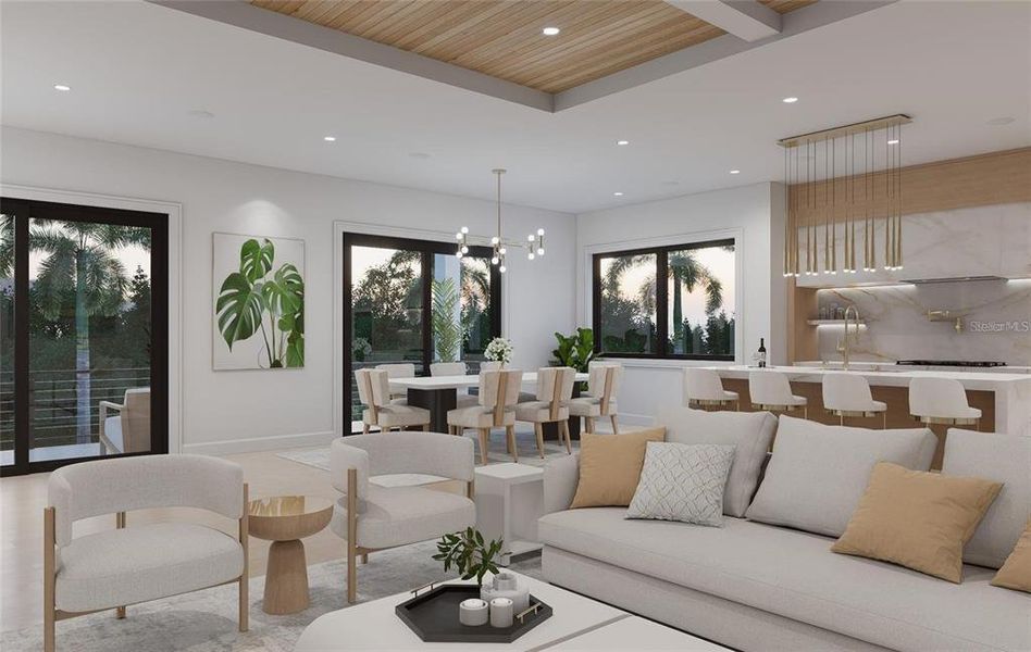 Furnished interior view inside a new home in , Redington Shores (Image 7).
