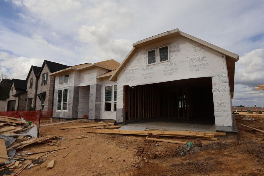 In-progress construction of a new home in Dunham Pointe, Cypress, TX (Image 11). In-progress construction of a new home in Dunham Pointe, Cypress, TX (Image 11).