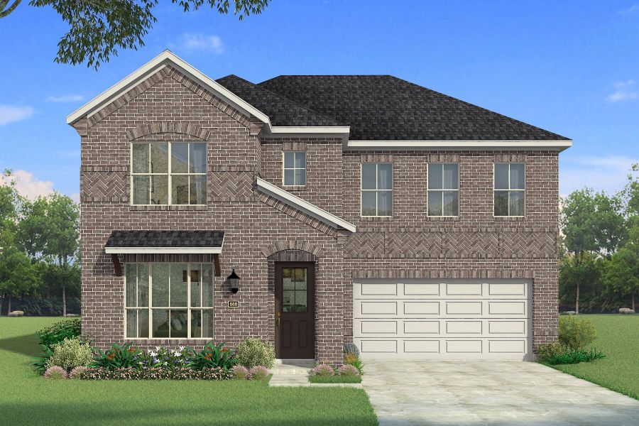 Representative exterior photo of a completed home built from the Julieta by Mattamy Homes in Sutton Fields, Celina, TX (Image 2).