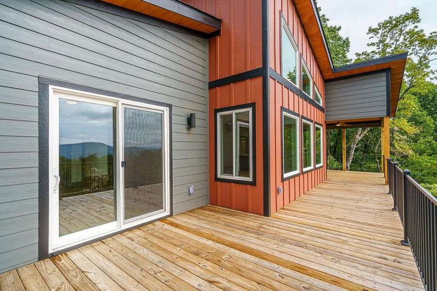 Exterior details and patio area of a home in , Ellijay (Image 38).