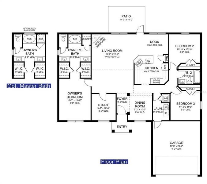 2D floor plan layout of this home in , North Port, FL (Image 2). 2D floor plan layout of this home in , North Port, FL (Image 2).