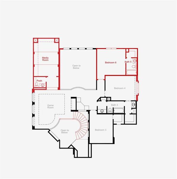 2D floor plan layout of this home in , Mansfield, TX (Image 4).