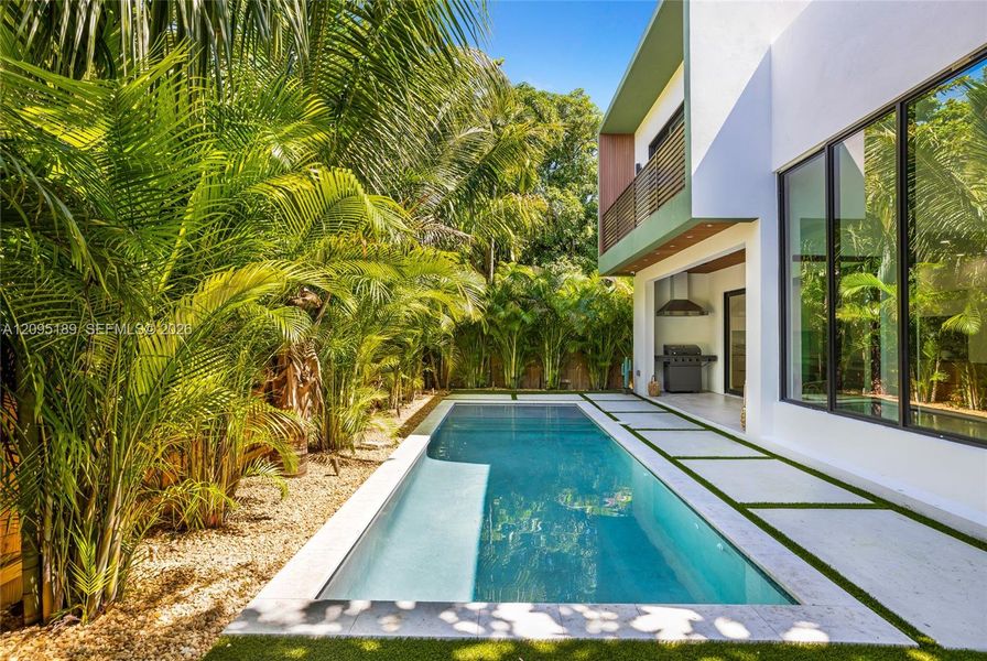 Exterior details and patio area of a home in , Miami (Image 4). Exterior details and patio area of a home in , Miami (Image 4).