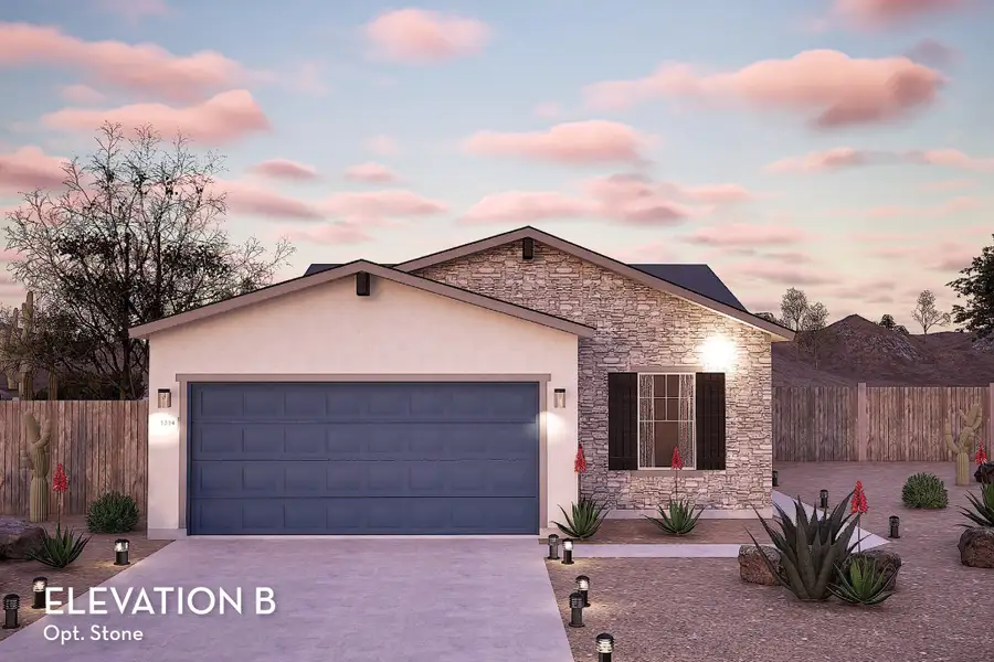 Representative exterior photo of a completed home built from the Nighthawk by CastleRock Communities in Hayden Estates, Buckeye, AZ (Image 4). Representative exterior photo of a completed home built from the Nighthawk by CastleRock Communities in Hayden Estates, Buckeye, AZ (Image 4).